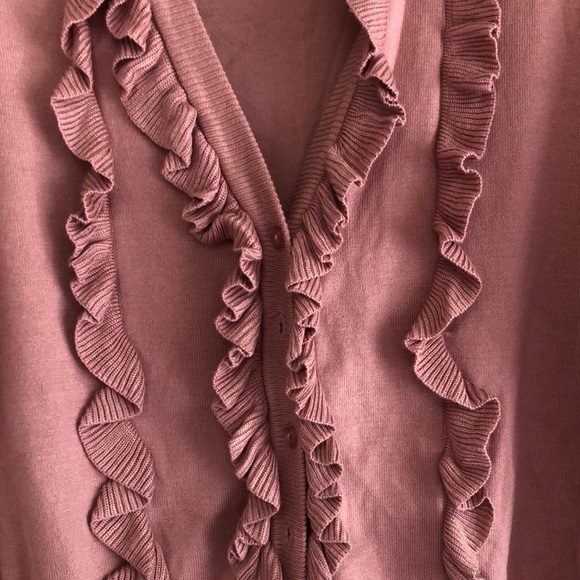 Pink Ruffle Cardigan - Picture 2 of 8